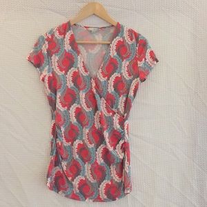 Boden women’s short sleeve wrap top size 8